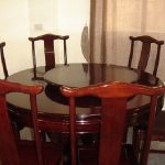 原木餐桌椅 (2)